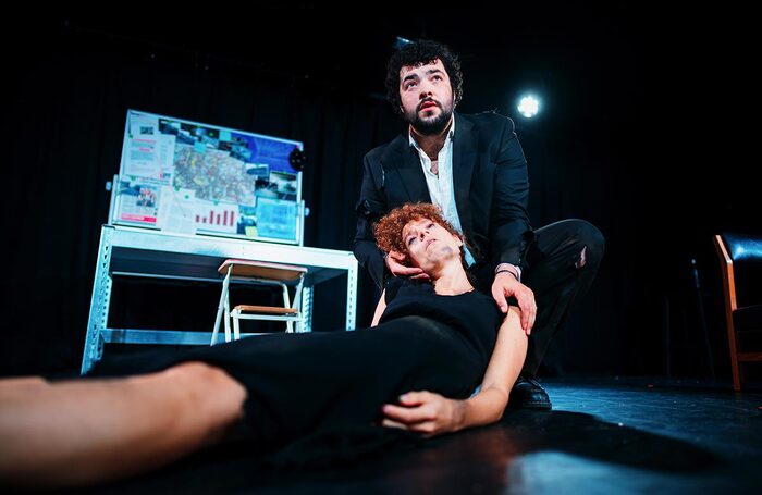 Gemma Barnett and Dylan Corbett-Bader in Revenge: After the Levoyah at Summerhall, Edinburgh. Photo: Alex Brenner