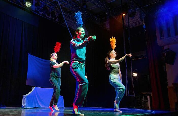 Lena Ries, Anke van Engelshoven and Romy Seibt in Show Pony at Summerhall, Edinburgh. Photo: Matteo Blau