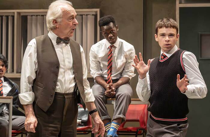 Simon Rouse, Tashinga Bepete and Lewis Cornay in The History Boys at Theatre Royal, Bath