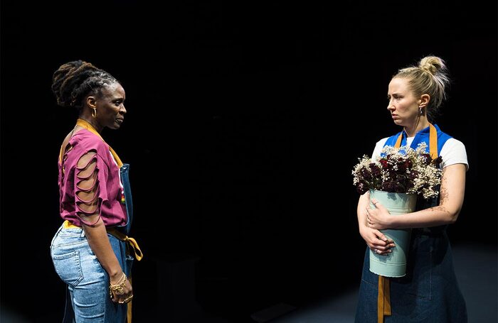 Sharon Duncan-Brewster and Erin Doherty in Death of England: Closing Time at @sohoplace, London. Photo: Helen Murray