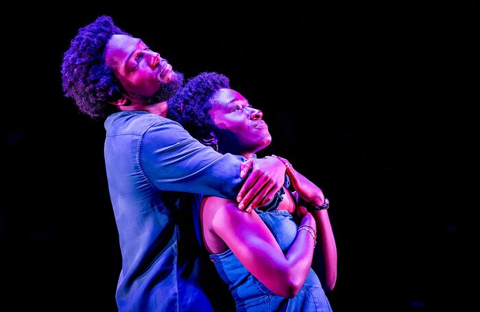 Tosin Cole and Heather Agyepong in Shifters at Duke of York’s Theatre, London. Photo: Marc Brenner