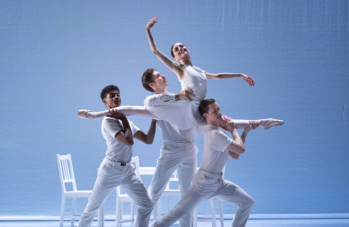 Arthur Wille, Joseph Taylor, Ayça Anil, Nicholas Vavrecka in Resurgence at Sadler's Wells. Photo: ASH