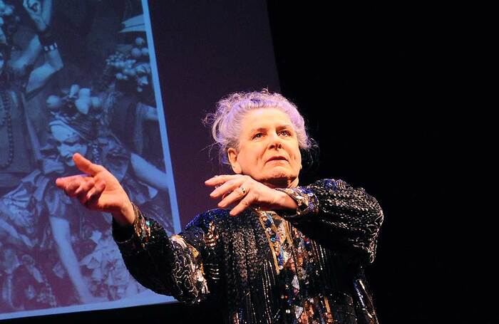 Bette Bourne in A Life In Three Acts at Soho Theatre (2010). Photo: Tristram Kenton