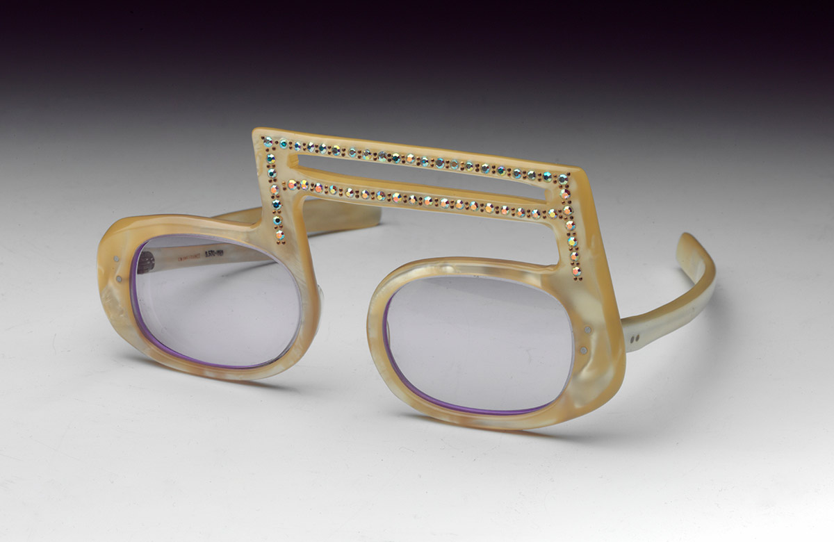 A pair of Elton John's glasses, worn by the pop star in the 1980s, will be on display at the upcoming Enthoven Unboxed exhibition. Photo: Victoria and Albert Museum London