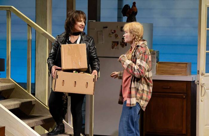 Patti LuPone and Mia Farrow in The Roommate at Booth Theatre, New York City. Photo: Julieta Cervantes