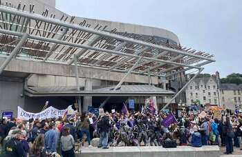 Hundreds protest funding situation in Scotland