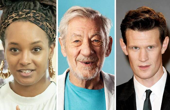 Tinuke Craig, Ian McKellen and Matt Smith. Photos: Marc Brenner/Oliver Rosser, Feast Creative/Shutterstock