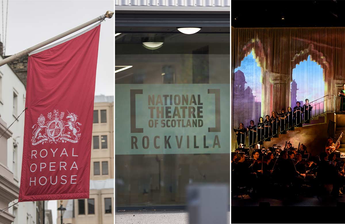 Royal Opera House, National Theatre of Scotland and Philharmonia Orchestra. Photos: David Monteith-Hodge/Drew Farrell/Bill Cooper