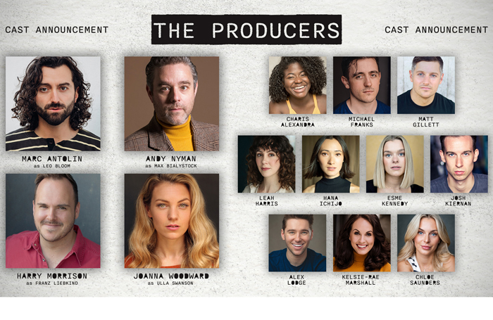 Andy Nyman, Marc Antolin and Joanna Woodward lead cast of The Producers