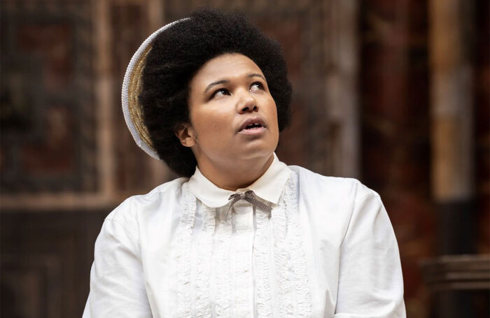 Anne Odeke in Princess Essex at Shakespeare's Globe, London. Photo: Johan Persson