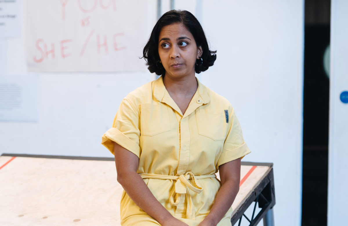 Anjana Vasan in Brace Brace rehearsals. Photo: Helen Murray