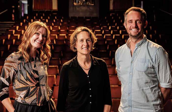 Exeter Northcott ’s development and marketing director Kelly Johnson, finance and operations director Emma Stephenson and creative director Martin Berry, who also serve as joint chief executives. Photo: Ralph Whitehead