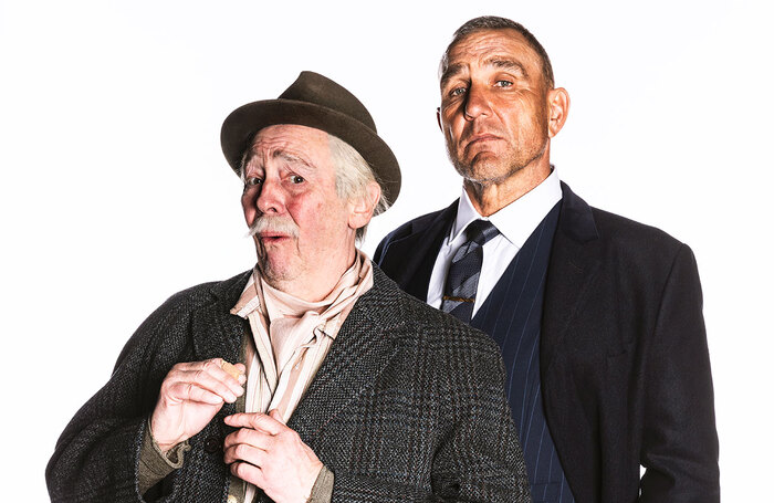 Vinnie Jones as Danny Driscoll alongside co-writer Paul Whitehouse as Grandad. Photo credit: Ellie Kurttz