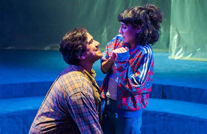 Nathaniel Curtis and Mariam Haque in The Real Ones at Bush Theatre. Photo: Tristram Kenton