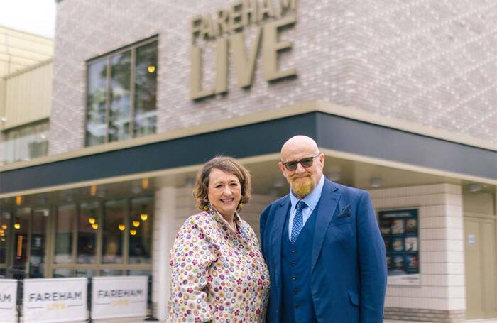 Rosemary Squire and Howard Panter outside Fareham Live. Photo: Iggy & Lime/Nisha Haq