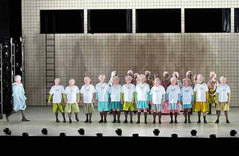 Welsh National Opera chorus members protest cuts at curtain call