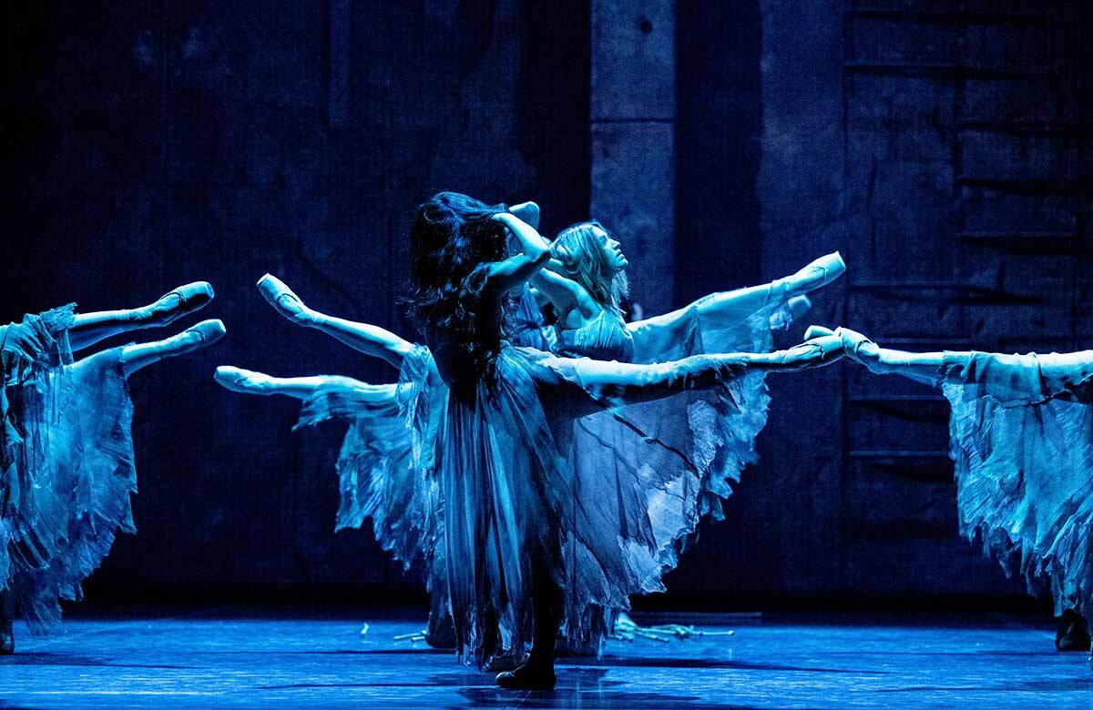 The English National Ballet company in Akram Khan’s Giselle at Sadler’s Wells, London. Photo: Camilla Greenwell