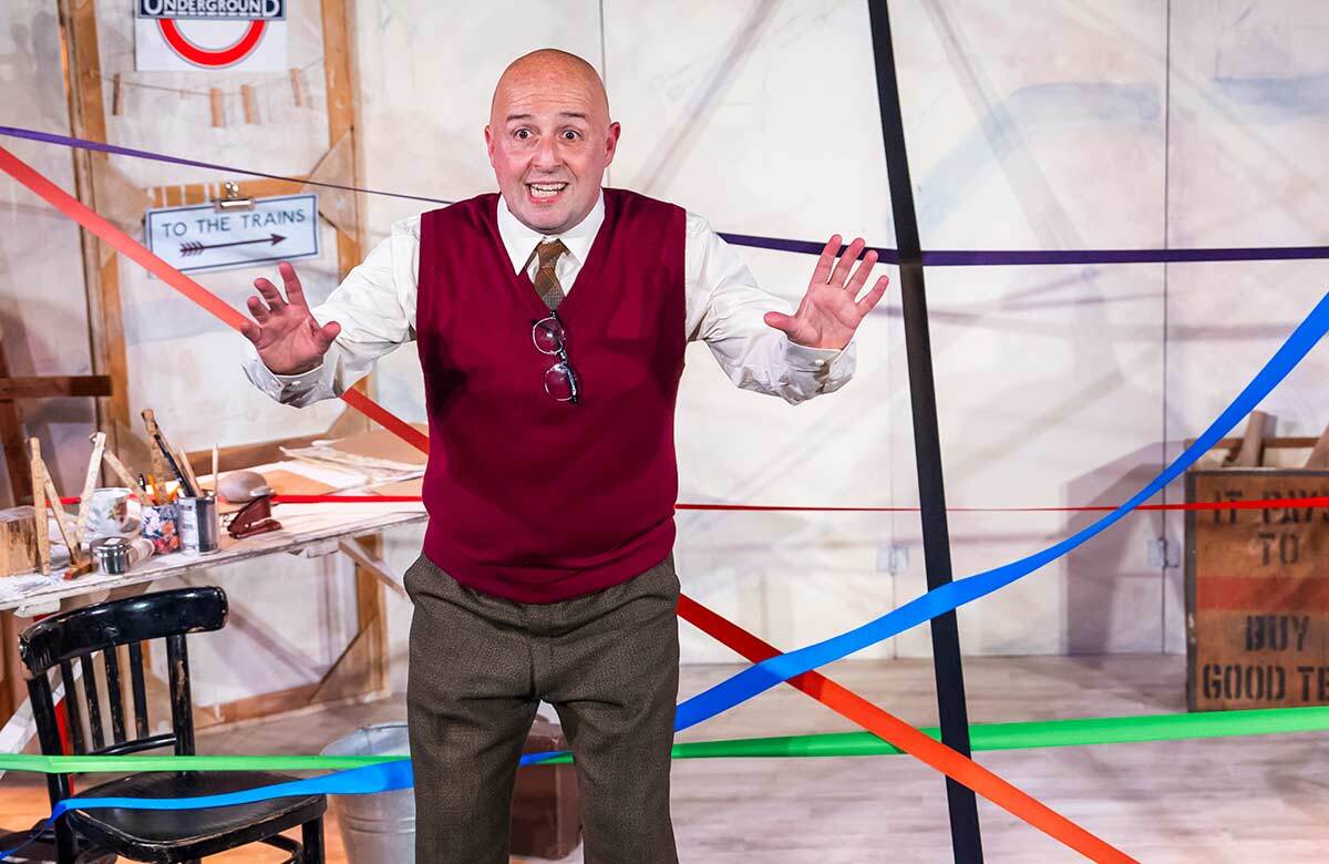 Simon Snashall in The Truth About Harry Beck at Cubic Theatre, London Transport Museum. Photo: Tristram Kenton