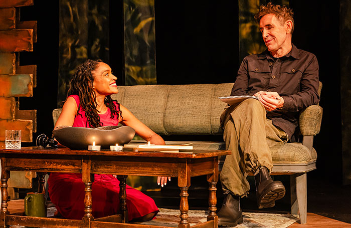 Kerri McLean and Paul McGann in The River at Greenwich Theatre