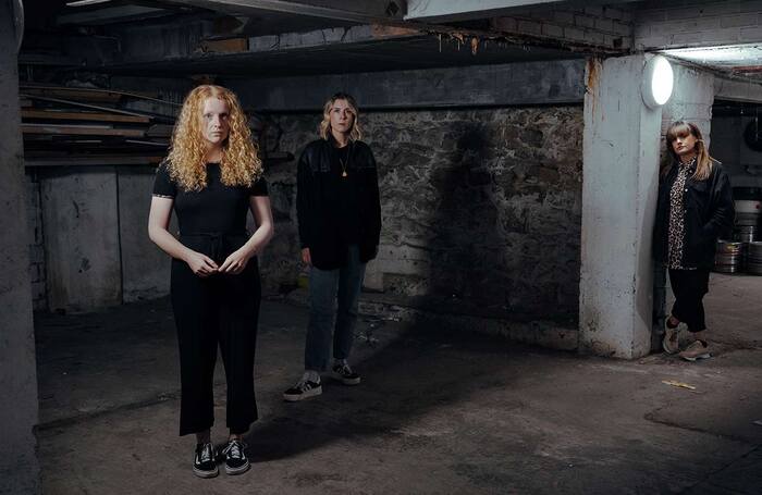 Brogan Gilbert, Dani Arlington and Neshla Caplan, who will appear in Saint Maud at Live Theatre, Newcastle. Photo: Von Fox Promotions