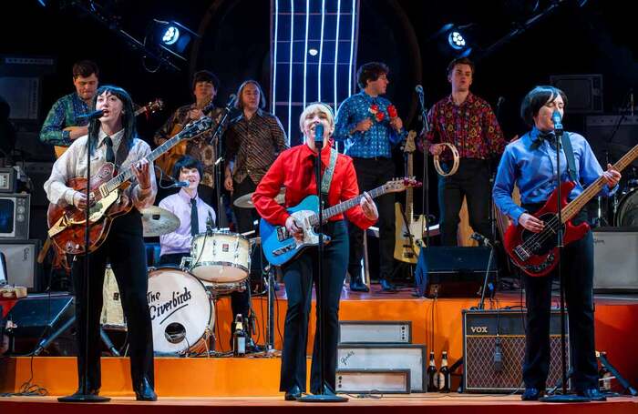 Molly-Grace Cutler and Lisa Wright in Girls Don't Play Guitars at Liverpool's Royal Court. Photo: Atanas Paskalev