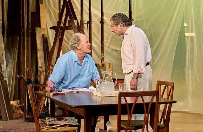 John Lithgow and Elliot Levey in Giant at the Royal Court, London. Photo: Manuel Harlan