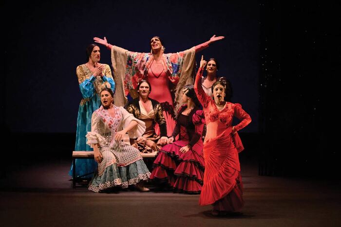 Manuel Liñán and the cast of ¡VIVA!, which runs in London at Sadler’s Wells, this month. Photo: Marcos G Punto