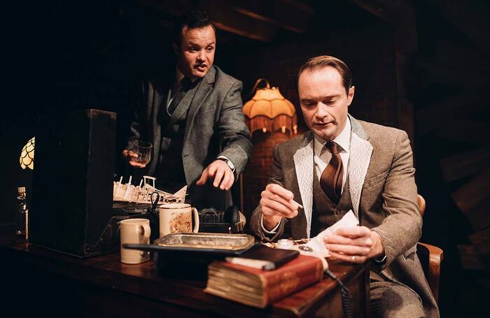 Arthur Hughes and Peter Sandys-Clarke in The King's Speech at the Watermill Theatre, Newbury. Photo: Alex Brenner