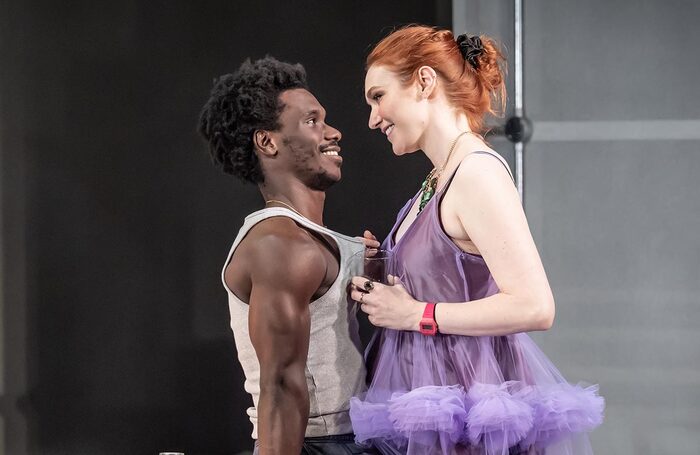 Michael Ahomka-Lindsay and Eleanor Tomlinson in Reverberation at Bristol Old Vic. Photo: Marc Brenner