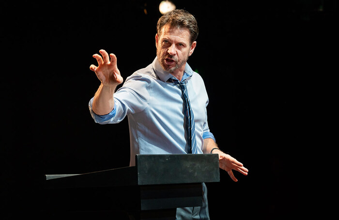 Lloyd Owen in The New Real at The Other Place, Stratford-upon-Avon. Photo: Ikin Yum Photography