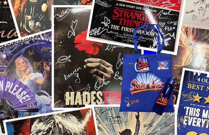 The Go Live Theatre Projects auction features signed posters and programmes from numerous West End shows