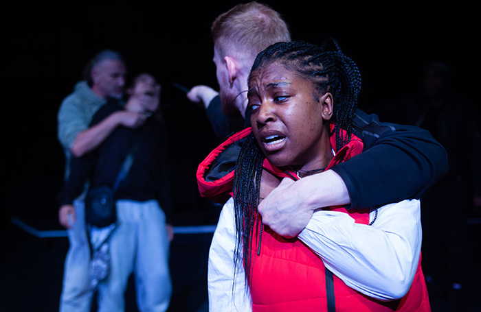 The cast of Knife on the Table at Cockpit Theatre, London. Photo: Toby Mather