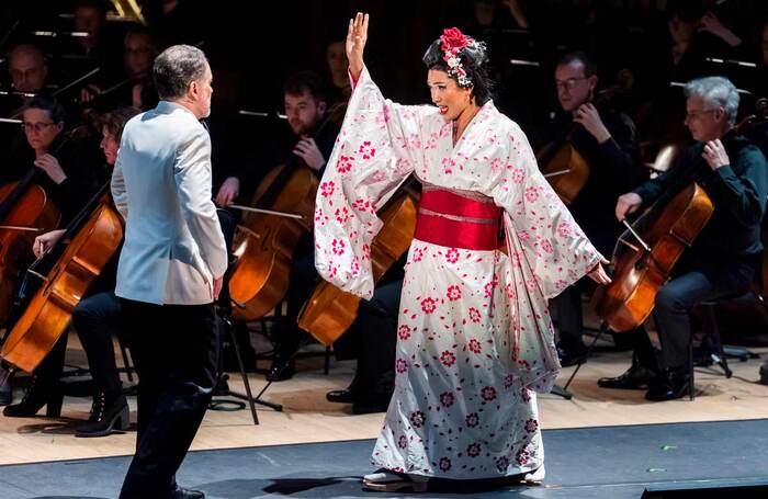 The cast of M Butterfly at the Barbican Concert Hall, London. Photo: Tristram Kenton