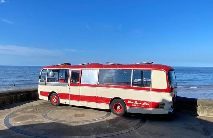 The Vintage Show Bus, a mobile performance space that stages theatre, live music and cabaret acts