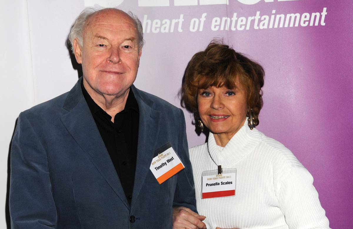 Timothy West with his wife Prunella Scales at The Stage New Year Party in 2011. Photo: Stephanie Methven