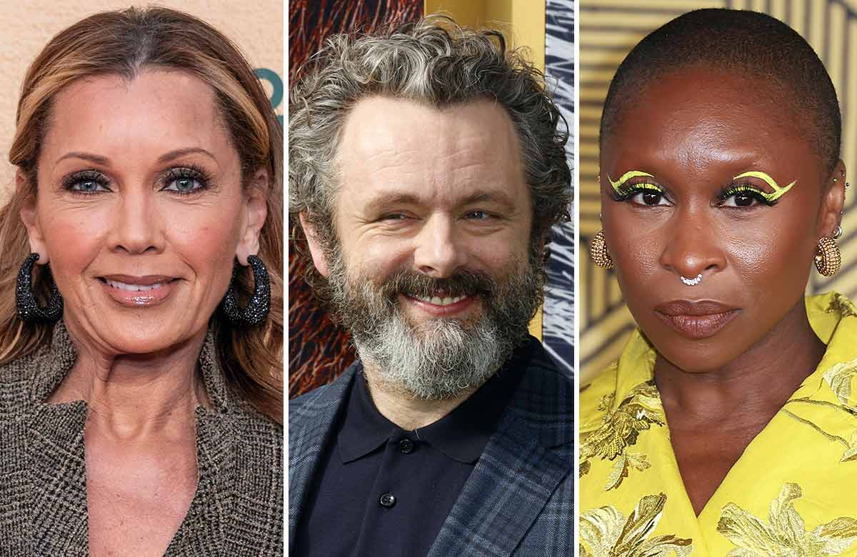 Vanessa Williams, Michael Sheen and Cynthia Erivo. Photos: Shutterstock