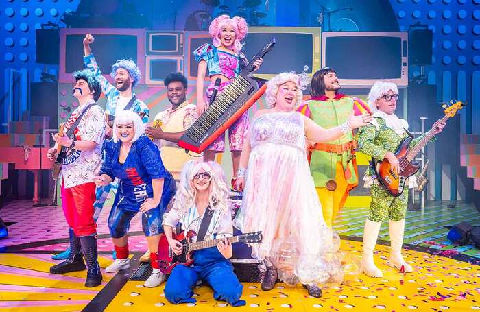 The cast of The Rock 'n' Roll Panto Rapunzel at Liverpool Everyman. Photo: Marc Brenner