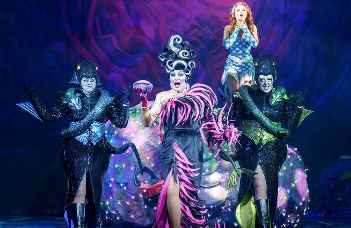 Chris Hayward (centre) in The Little Mermaid at Theatre Royal, Newcastle upon Tyne. Photo: Paul Coltas