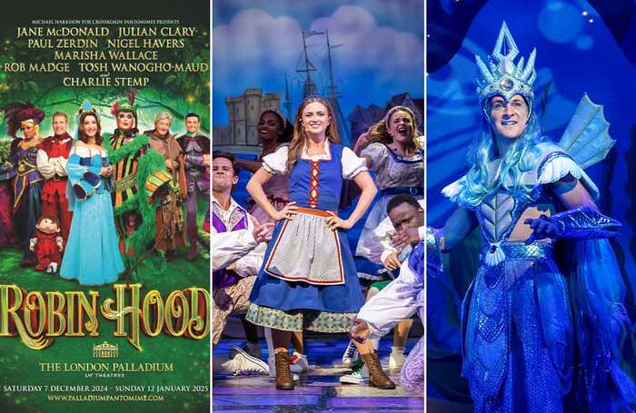 Robin Hood at the London Palladium; Beauty and the Beast at the Marlowe Theatre, Canterbury; The Little Mermaid at Theatre Royal, Newcastle. Photo: Crossroads/Pamela Raith/Paul Coltas