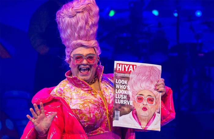 Mother Goose – The Rock’n’Roll Panto at Theatr Clwyd, Mold. Photo: Andrew AB