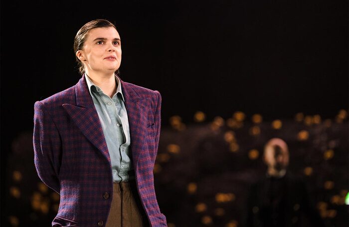 Gwyneth Keyworth in Twelfth Night at the Royal Shakespeare Theatre, Stratford-upon-Avon. Photo: Helen Murray