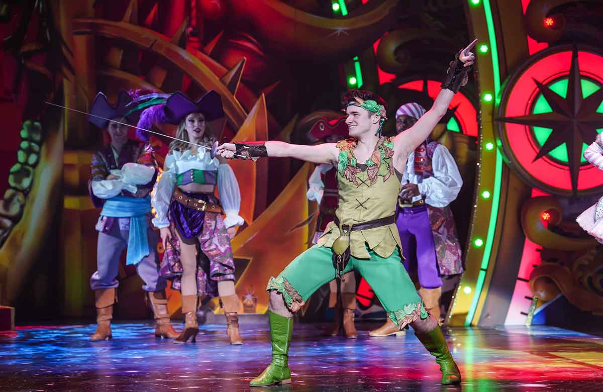 Noah Harrison in Peter Pan at the Birmingham Hippodrome. Photo: Paul Coltas