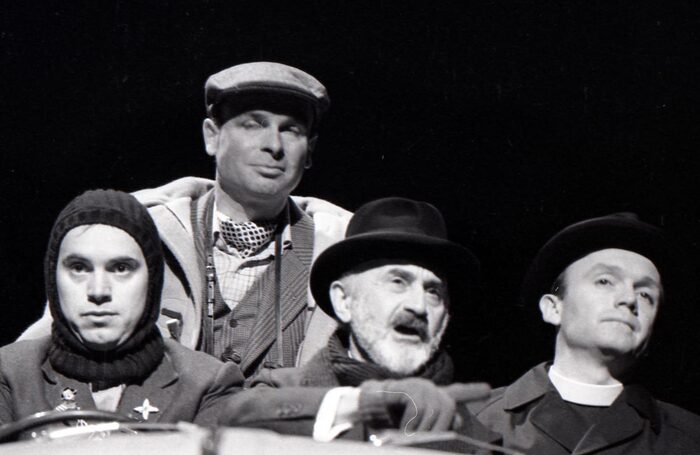 Arnold Yarrow (second from right) in The Merry Wives of Windsor, 1985. Photo: Reg Wilson Royal Shakespeare Company