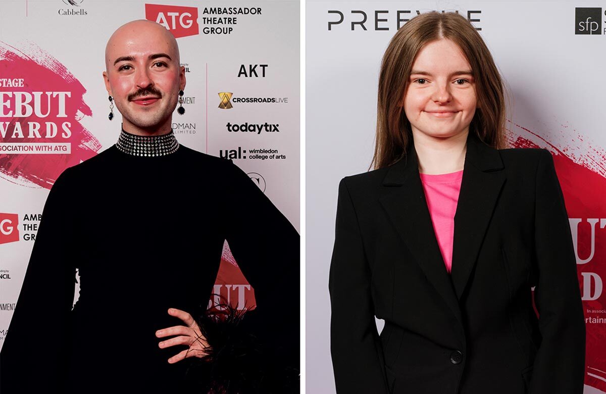 Rob Madge and Ellie-May Sheridan, pictured at The Stage Debut Awards. Photos: Alex Brenner