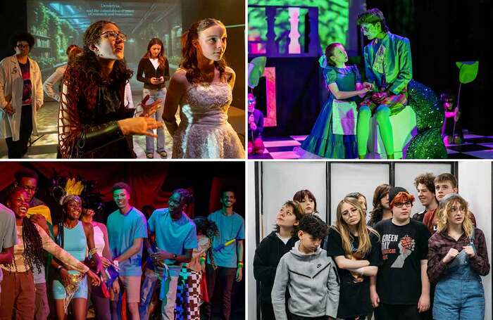 Members of the groups that commissioned the Youth Theatre Census (clockwise from top left): 20 Stories High, Burnley Youth Theatre, Mortal Fools and Company Three. Photos: Wesley Storey/Von Fox Promotions/Alicia Clarke