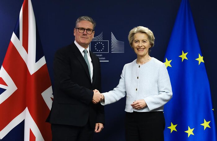 European Commission President Ursula von der Leyen receives Keir Starmer in Brussels, Belgium, on October 2 , 2024. Photo: Shutterstock